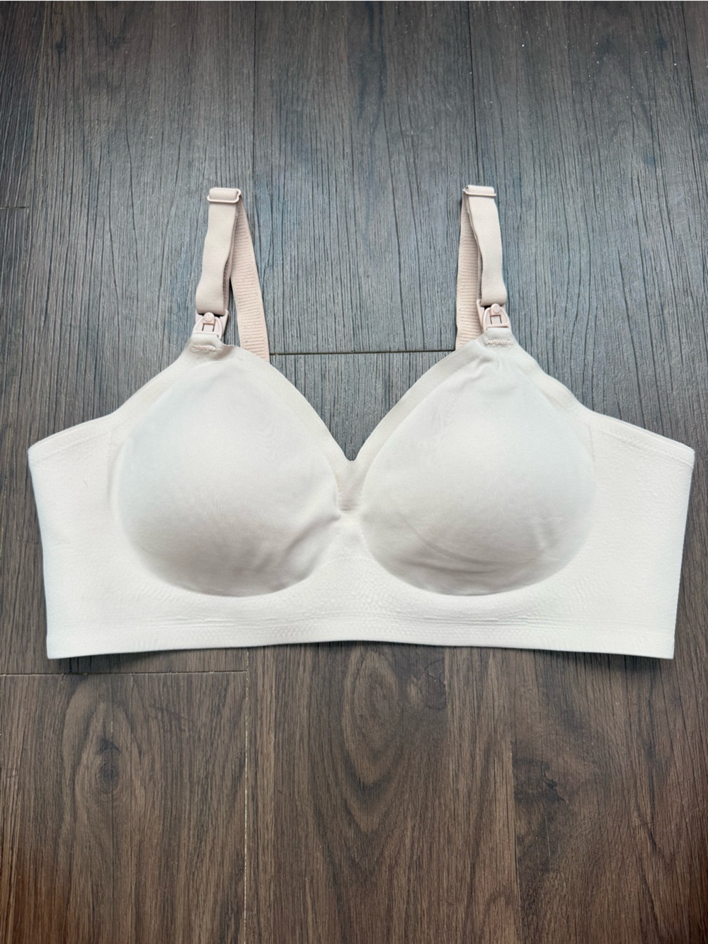 Momcozy Dusty Pink Seamless Nursing Bra 3D Molded Cups Wireless Easy Open